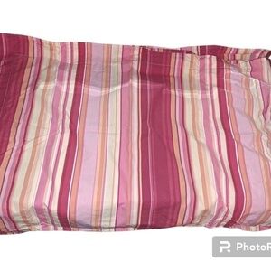 2 pottery barn red and pink stripe Standard Pillowcase Set